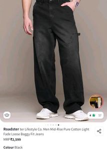 Roadster Black Baggy Jeans