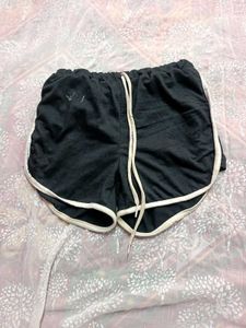 Black & White Trim Athletic Shorts(women's)