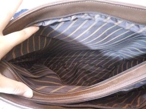 Suvarna brown vegan leather tote bag
