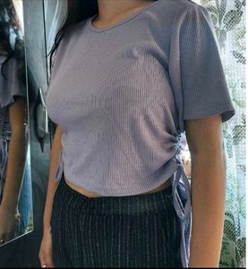 SSS Cute Lavender Crop Top