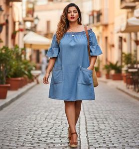 Zudio Off-Shoulder Denim Dress