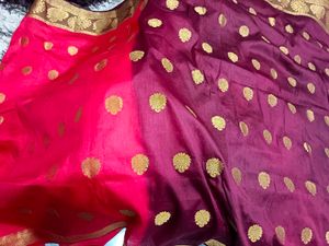 Red &amp; Gold Banarasi Saree