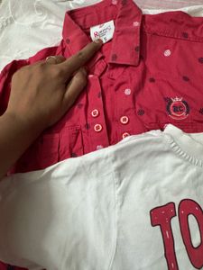 T-shirt With Over CoatShirt