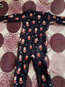 Cute Santa Print Romper
