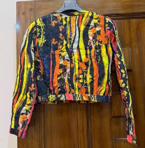 Floral Print Quilted Jacket