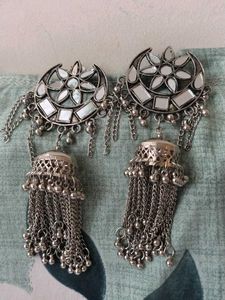 Silver Jhumka Earrings
