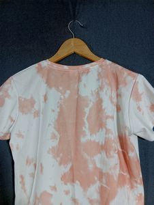Peach &amp; White Tee
