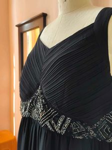 Plus Size Elegant Black Maxi Dress