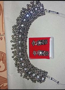 OXIDIZED SILVER NECKLACE SET