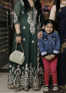 Beautiful Bottle Green Frock Suit