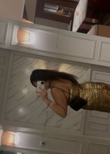 Gold Bodycon Mini Dress