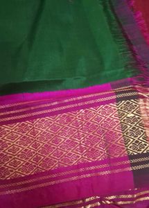 Green &amp; Pink  Pure Silk Saree