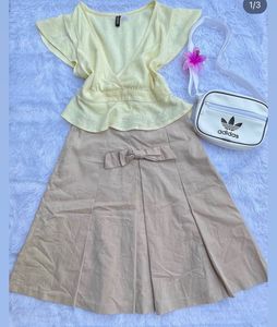 Trendy Vintag Skirt With Bow🎀