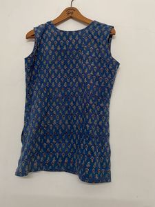 Hand-printed Indigo Top
