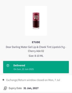 Etude Water Tint ( 🍒 ade -02)