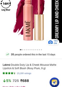 Lakme Lipstick And Blush