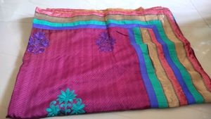 Vintage Blue Bandhani Sari