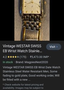 Rare Vintage Westar Watch Bracelet Type