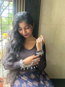 Oxidised adjustable Belt and Haathphool