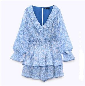 Zara Floral Ruffle Romper