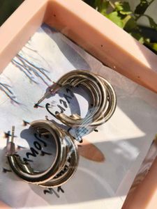 Triple Hoop Silver Earrings