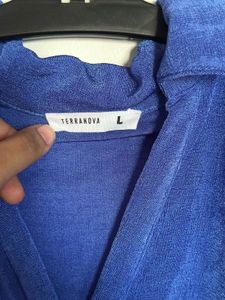 Blue Long Sleeve Top