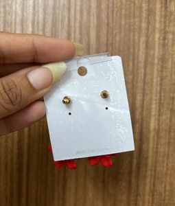 Red Double Flower Earrings