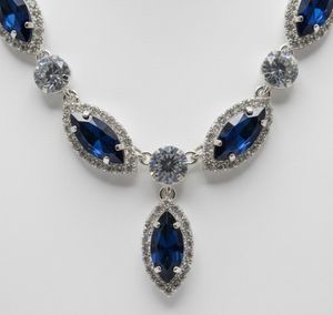 Elegant Blue Stone Jewelry Set