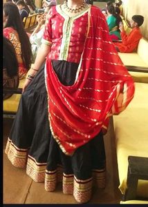 Red & Black Lehenga Choli Set