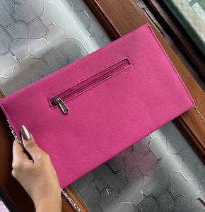 Pink Clutch with Chain