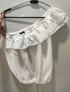 off shoulder white top