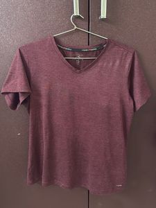 Maroon V-Neck T-Shirt