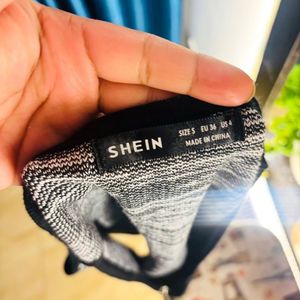 Black &amp; White Zip-Up Crop Top