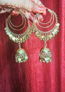 Golden Jhumka Earrings