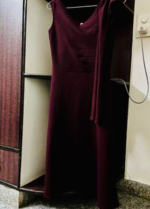 Burgundy Midi Dress