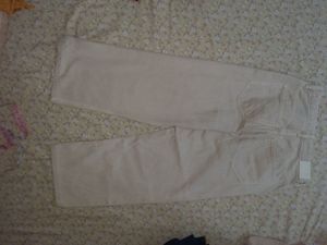 Beige Straight Leg Jeans