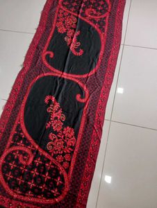 Red & Black Embroidered Woolen stall