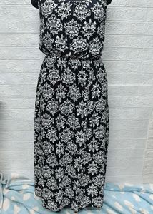 New Floral Black Midi Dress/ Imported Surplus