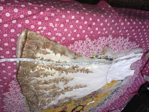 Gown Designer Embroidary With Poncho