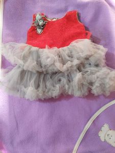 Cute Red & White Girls Dress