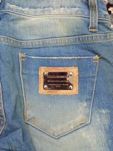 D&amp;G Distressed Flare Jeans