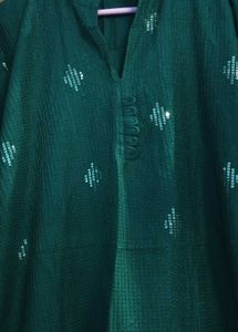 New Emerald Green Embroidered Kurti💚