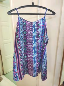 Tailored Top - Purple & Blue