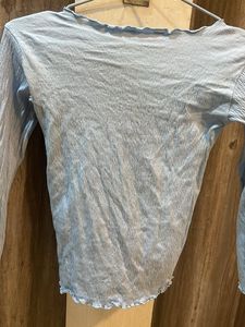 Light blue colour skin fit top