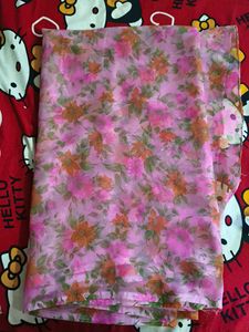 Floral Chiffon Dress Material