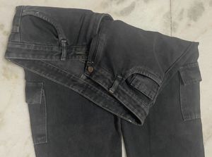 Charcoal Black Cargo Denim