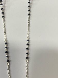 Elegant Silver Mangalsutra with Crystal Pendant