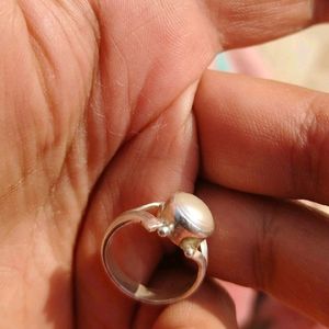 92.5 Pure Silver Pearl Ring