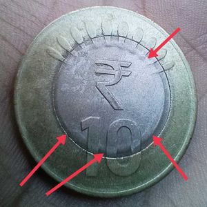 Extra Metal Error 10 Rupees Coin 🪙 on Both side