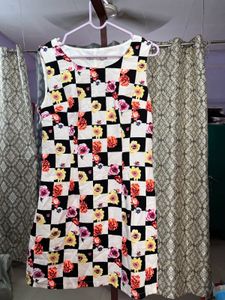 Floral Sleeveless A Line Dress